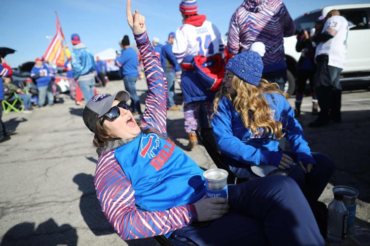 Bills fans tailgating in KC