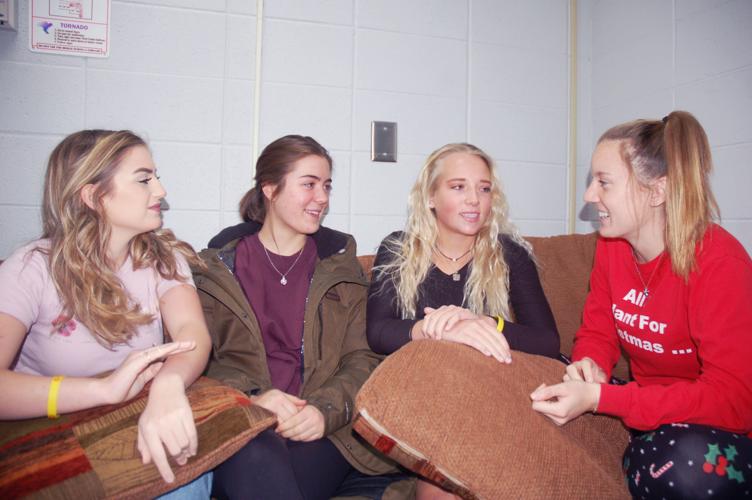 Big Foot High School Hope Squad student group on couch