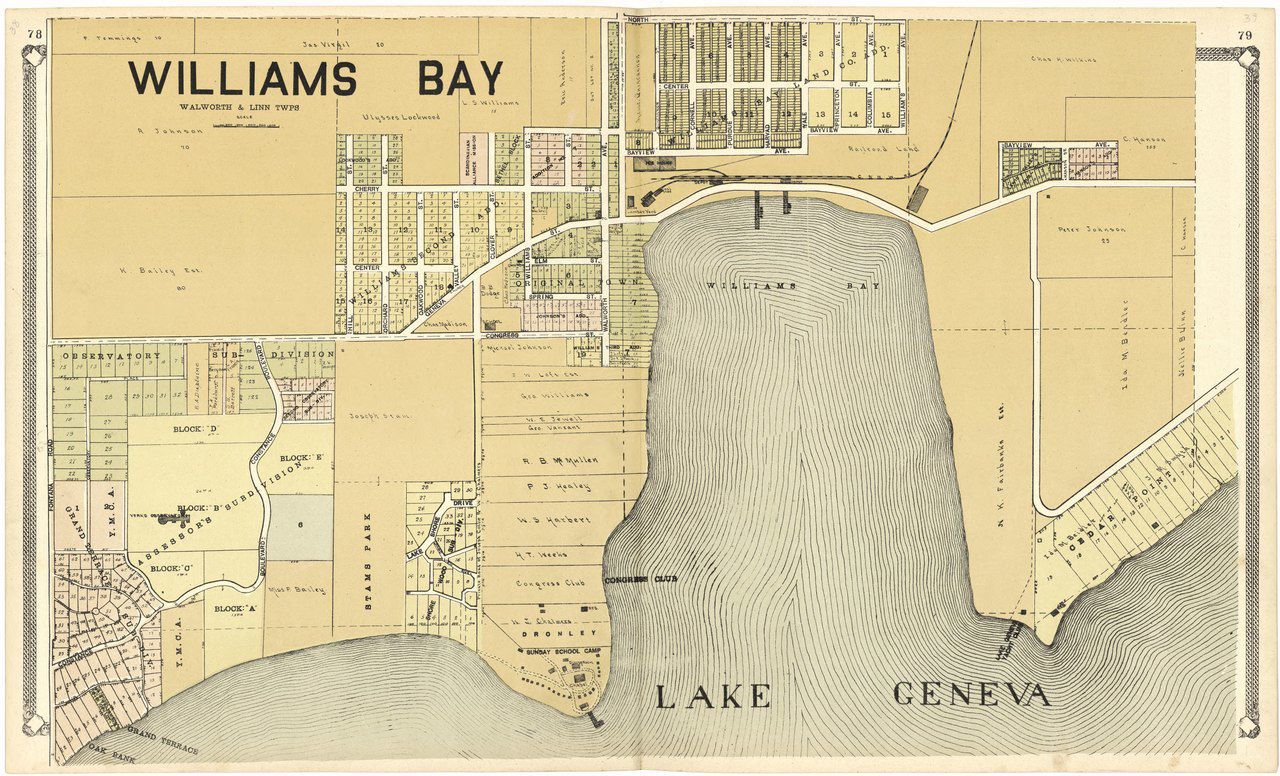 Wisconsin Williams Bay 1930-1945 era LakeGenvaWis28* Lake Geneva 