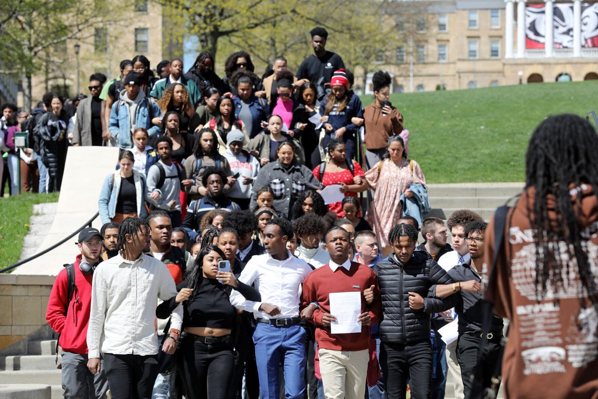 Student sit-in and protest over racist video