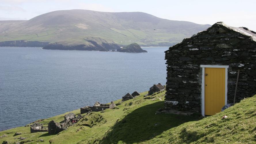 The abandoned fishing village of Great Blasket Island once housed around 180 people.