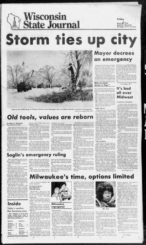 March 1976 ice storm front page