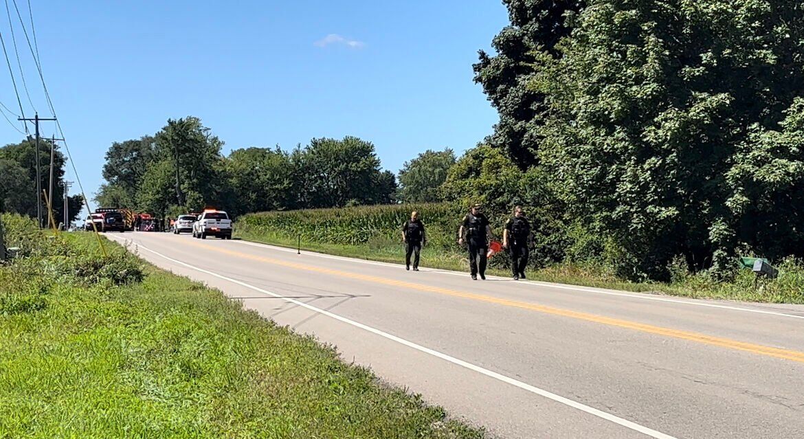 Single vehicle injury accident closes down part of Highway K