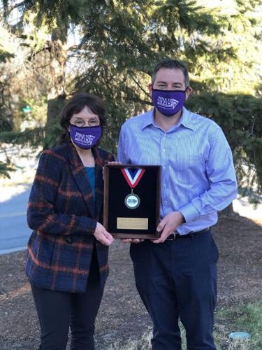 Bonnie Blair with Josh Spiegelhoff