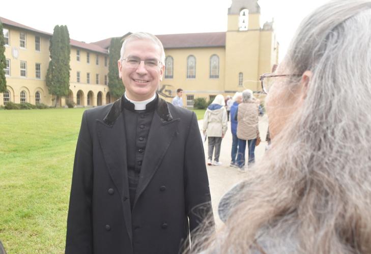 The Rev. Canon Matthew Talarico at open house for Sacred Heart Retreat Center