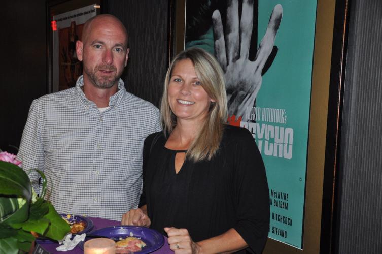 Christine and Tod Stritesky of Genoa City enjoy some food before entering a theater auditorium