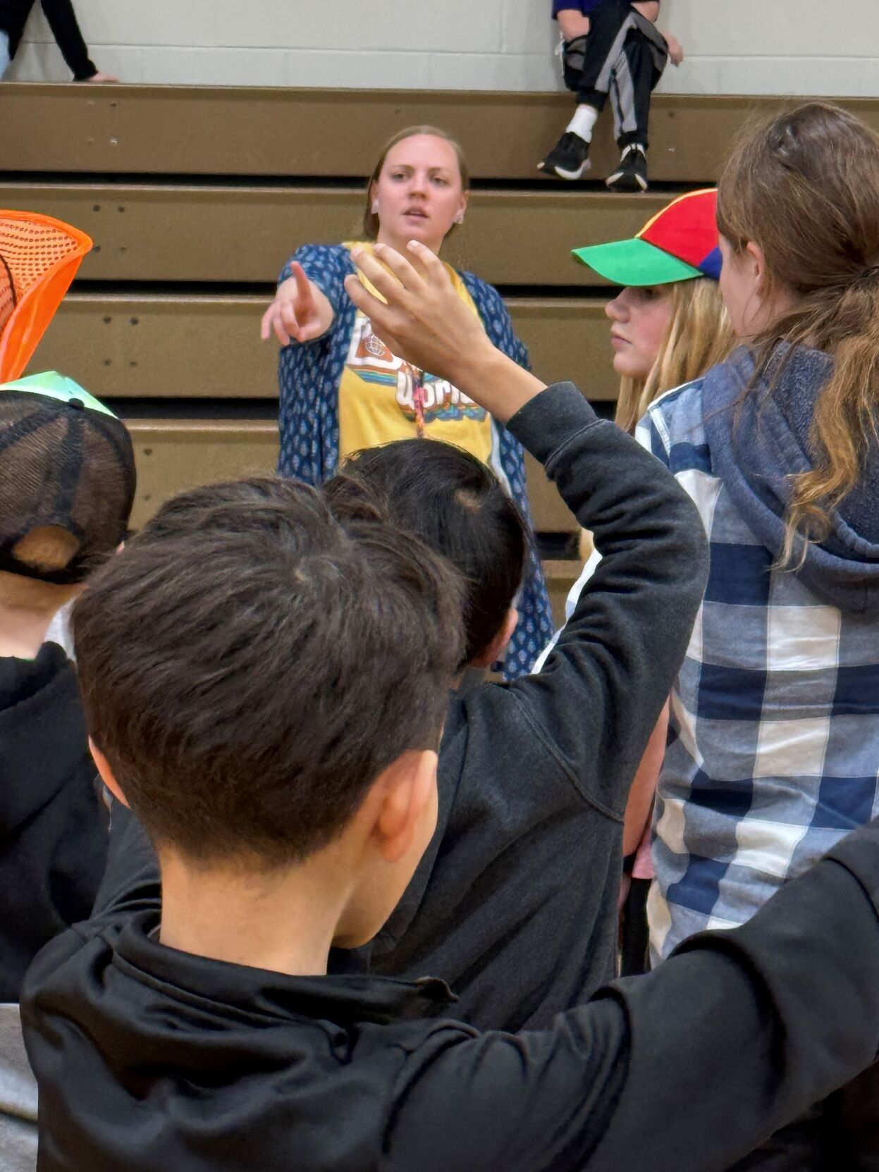 "The Wizard of Oz" director Susan Gali fields questions from student actors during rehearsal