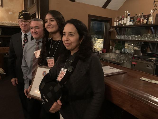 Flavia Valadez received the Geneva Lake VFW's Voice of Democracy Award
