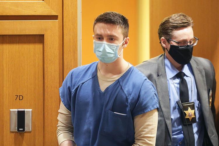 Halderson entering court