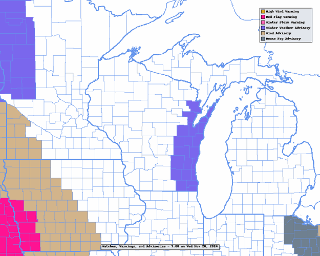 Watches, warnings, advisories 11-21-24