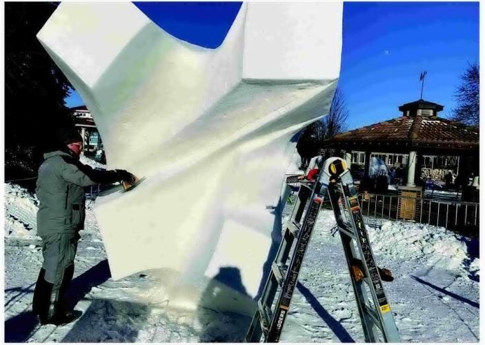 TEAMS CREATE SNOWY WORKS OF ART