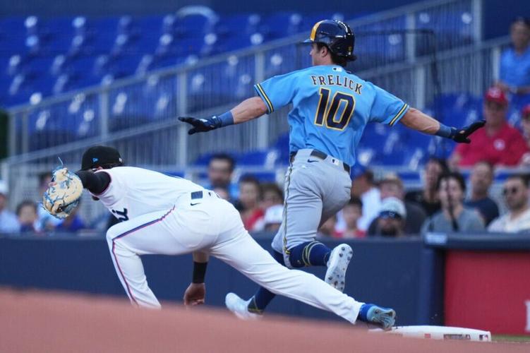 Brewers Marlins Baseball