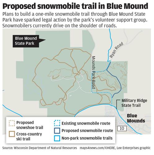 Blue Mound State Park trail map