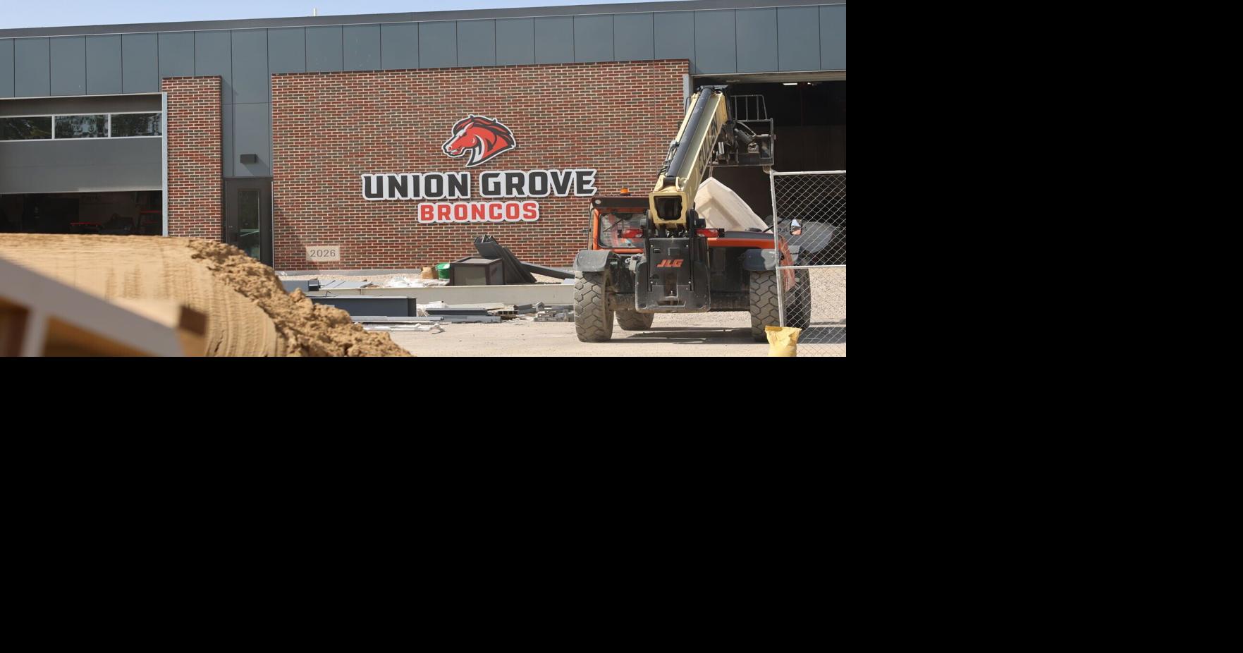 Photos of Union Grove HS referendum work progressing