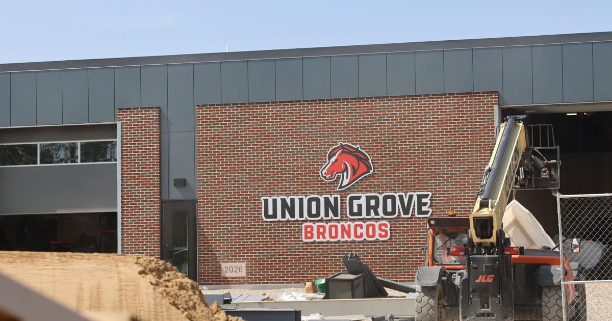 Photos of Union Grove HS referendum work progressing