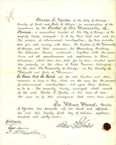 Yerkes letter