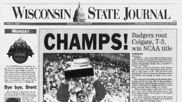 Next day's State Journal cover