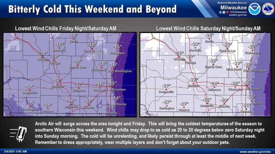 Bitter cold by National Weather Service