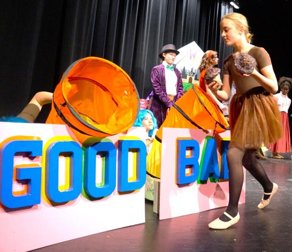 Touring the nut room in Willy Wonka's candy and chocolates factory