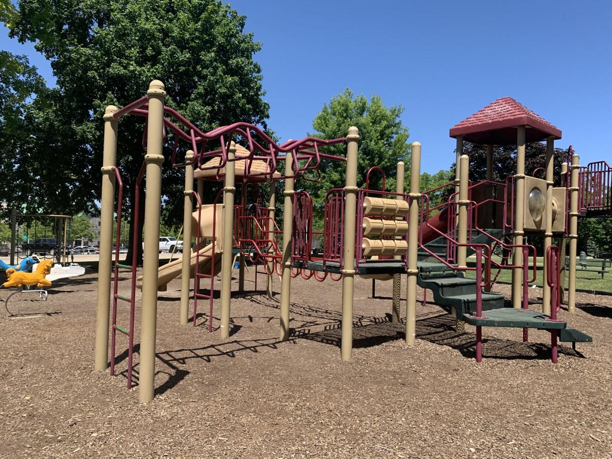 Some of the playground equipment in Seminary Park is outdated and needs to be repaired or replaced
