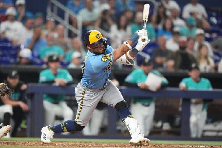 Brewers Marlins Baseball