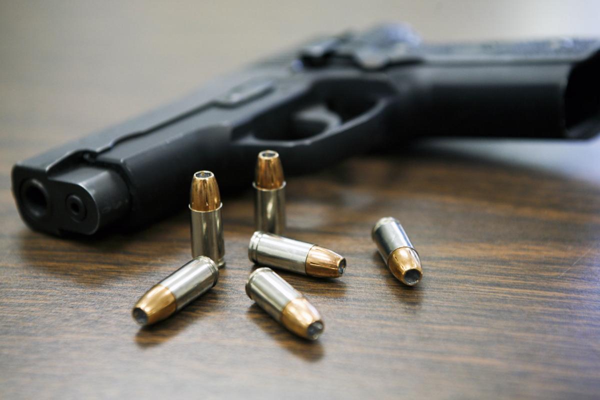 Gun and bullets free stock image