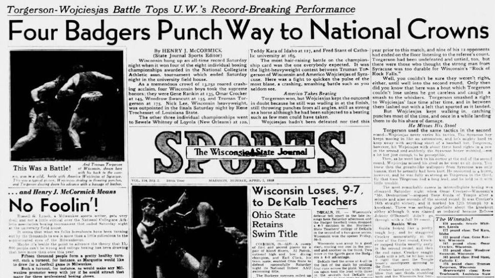 Next day's State Journal Sports cover