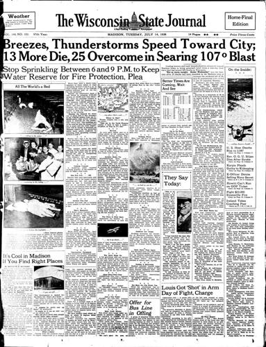 July 14, 1936 Wisconsin State Journal
