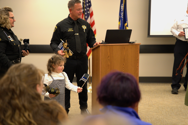 Sheriff's Office presents girl with gifts