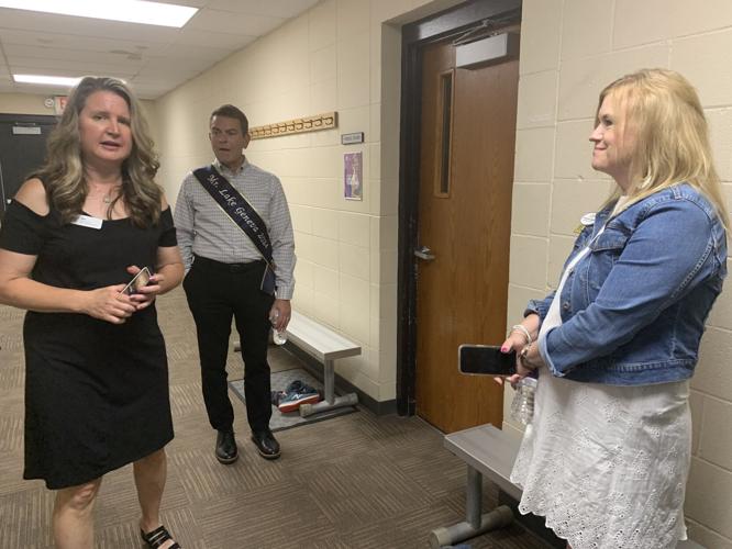 Ann Fulmer, senior director of marketing and development for the Geneva Lakes Family YMCA, talks about a racquet ball court that recently was converted into a functional training studio