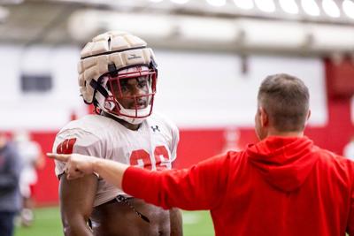 Jake Chaney, Mike Tressel - Wisconsin spring practice