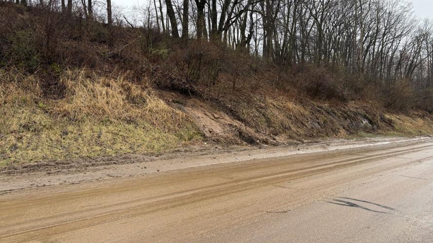 Mudslide remains on Juneau County road