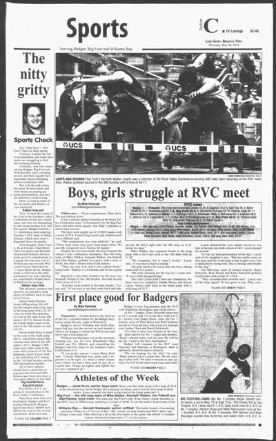 May 20, 2010 edition of the Lake Geneva Regional News Sports