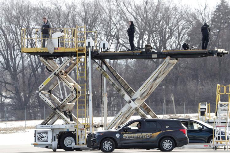 Joe Biden arrives in Madison