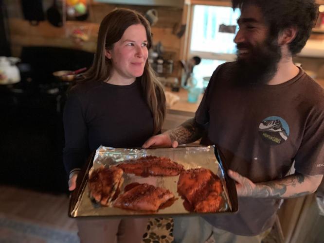 Couple in their kitchen