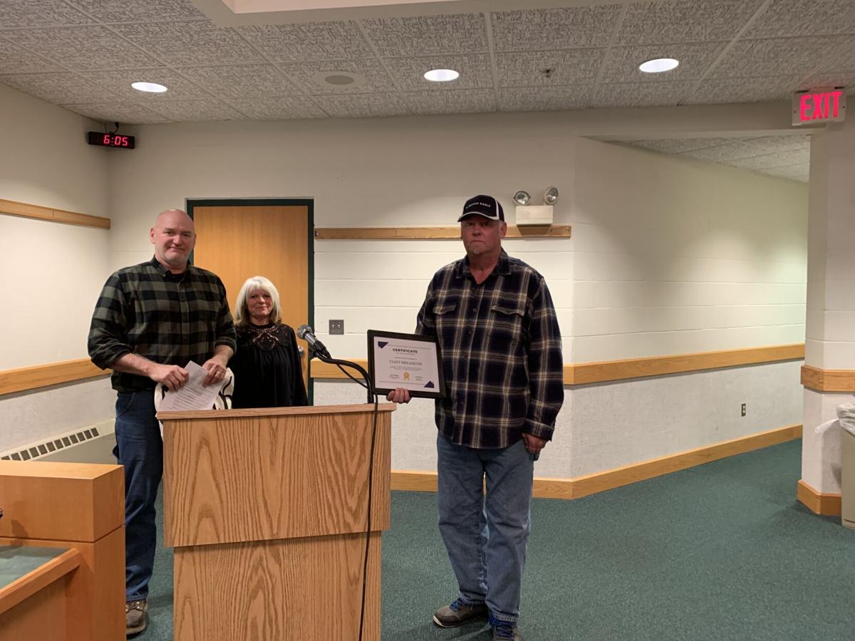 Clint Melancon recently was recognized for serving as cemetery sexton for 23 years