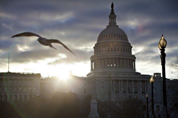 Sun rises over Washington