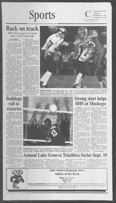 Sept. 8, 2005 edition of the Lake Geneva Regional News Sports
