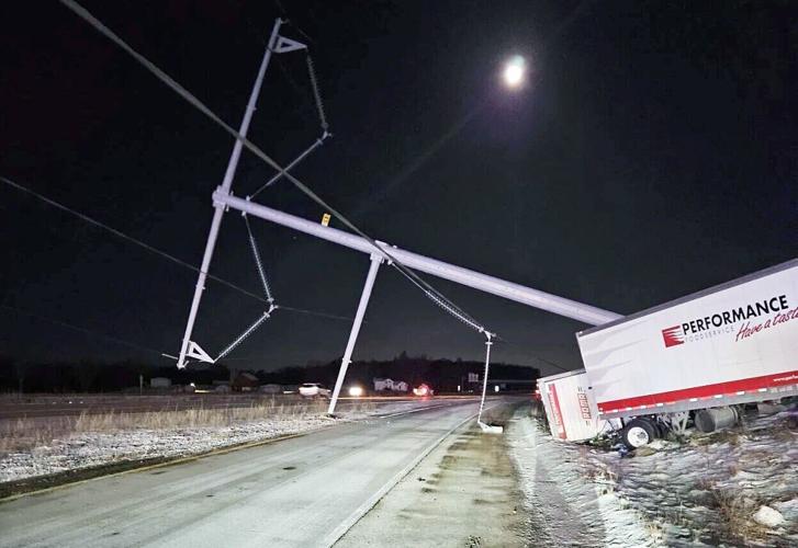 Semi power pole crash 2, Cottage Grove Fire photo
