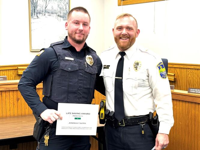Williams Bay Police Department Life Saving Award presentation
