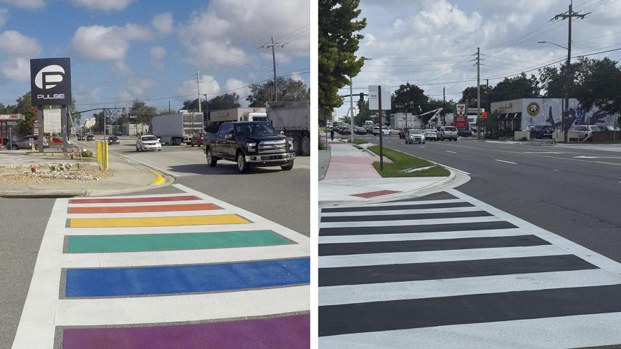Rainbow Crosswalk Removed
