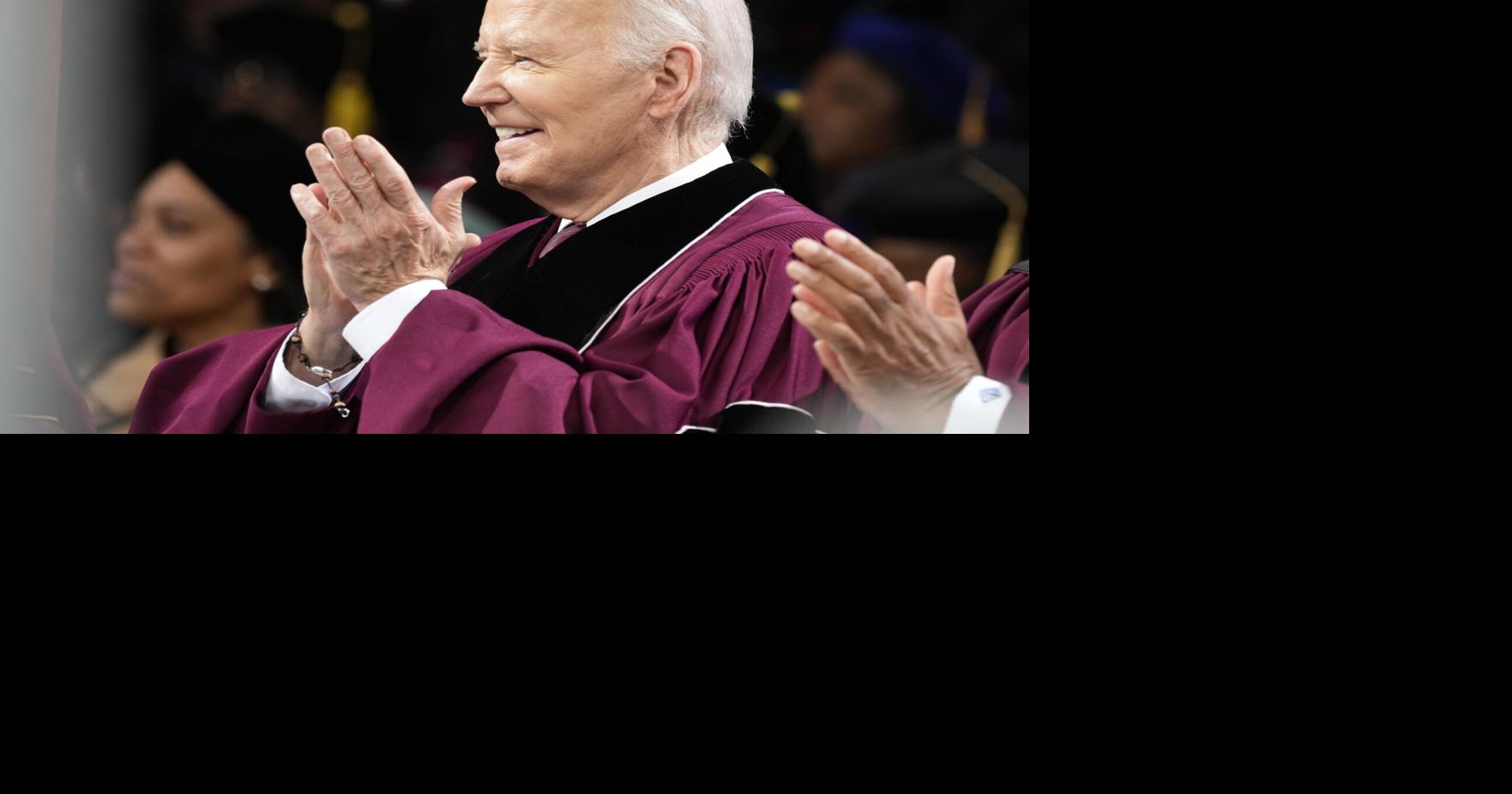 Biden tells Morehouse grads he hears their Gaza war protests