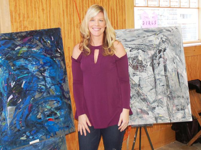 Lake Geneva artist and her abstract paintings
