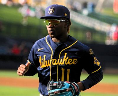 Milwaukee Brewers prospect Jesus Made runs off the field during the spring breakout game on March 17, 2025.