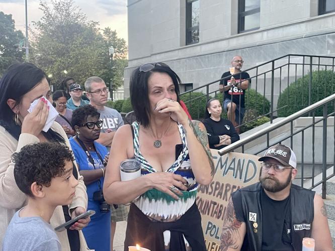 Vigil for man who died from apparent self-inflicted gunshot wound during transport to jail held at Kenosha Courthouse