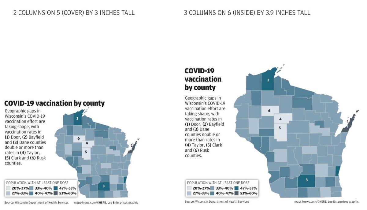 COVID-19 vaccination by county