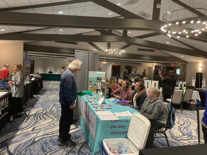 Job seekers meet employees