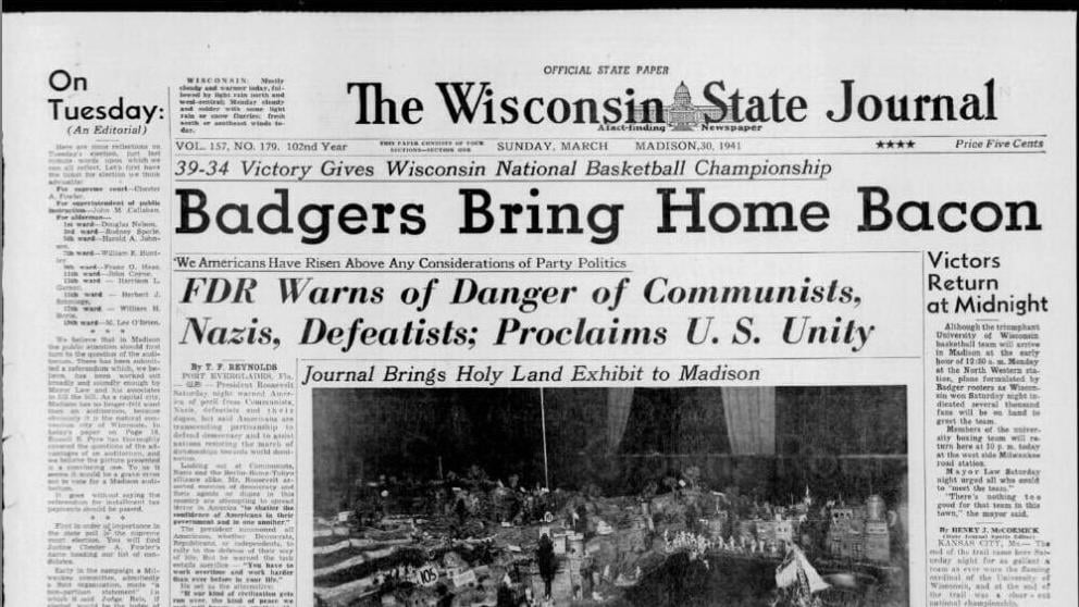Next day's State Journal cover