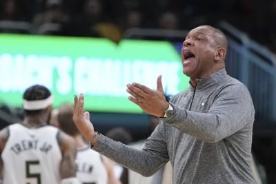 Doc Rivers reacts to call, AP generic file photo