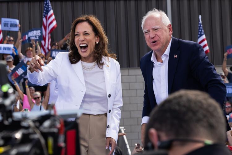 Kamala Harris and Tim Walz